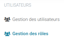 Gestion des rôles